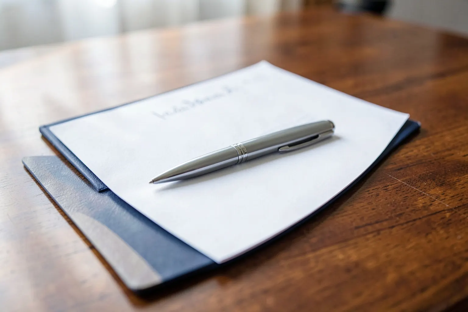 Título do artigo sobre contrato de locação em destaque em uma mesa com documentos e caneta.